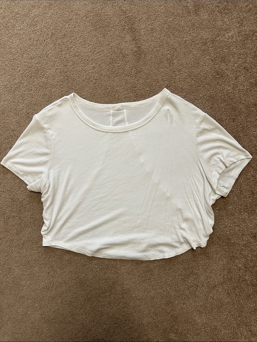 all in motion White Short Sleeve Cropped Tee
